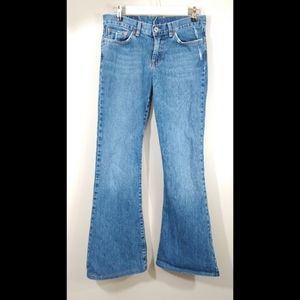 Lucky Brand Dungarees Sweet 'n Low sz 8 flared leg